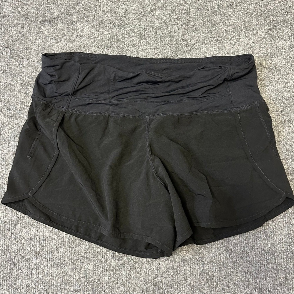 Lululemon Shorts Womens Size 4 Black Speed Up Mid-Rise Lined Running Athletic
